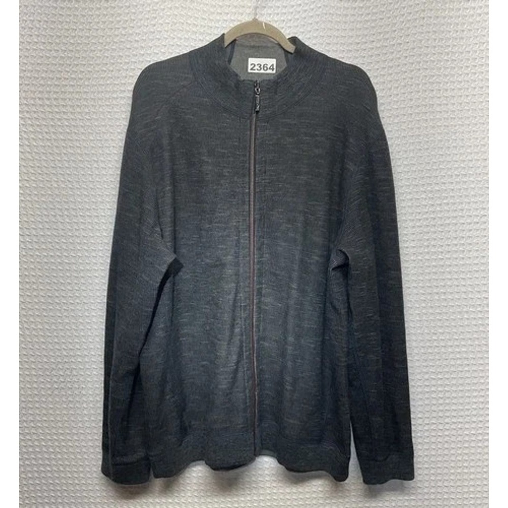 Tommy Bahama Gray Full Zip Aruba Travel Comfort Sweater Jacket Women XL